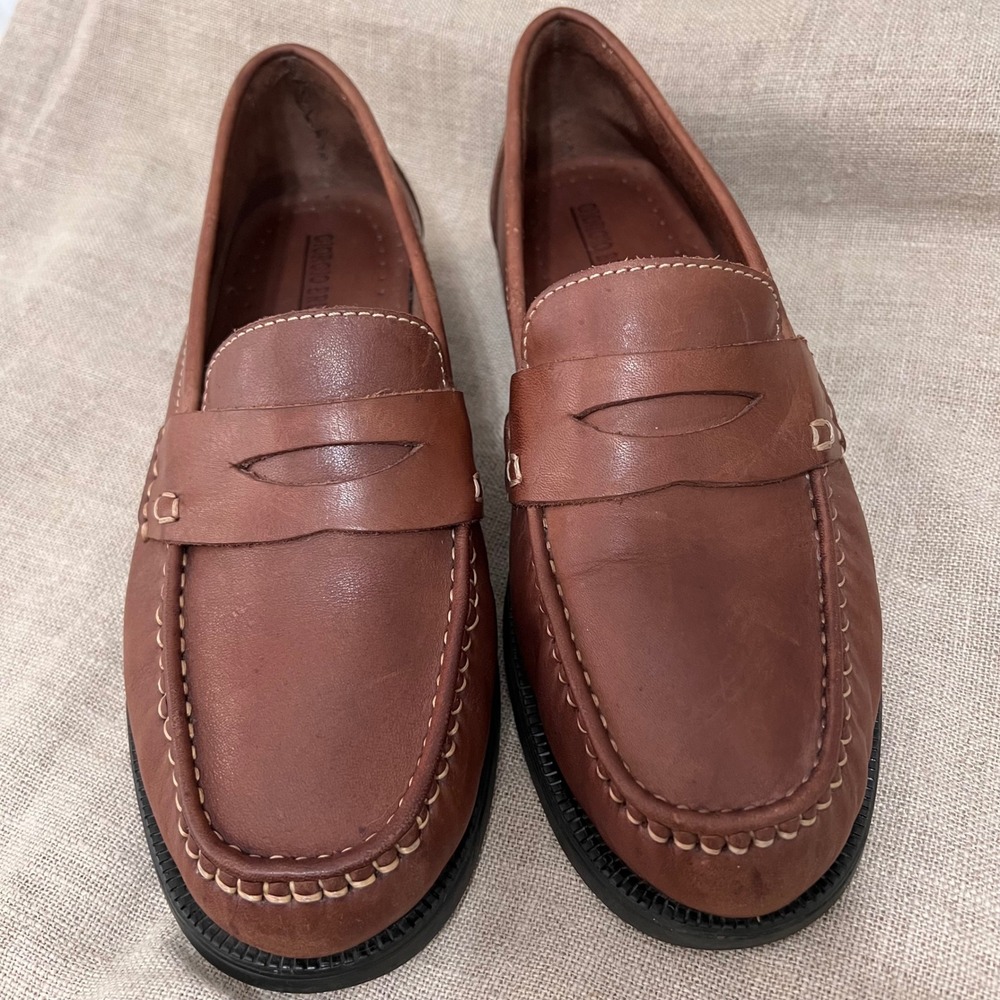 Giorgio Brutini Austin M 9.5 high quality Vintage Brazilian Leather Loafers EUC